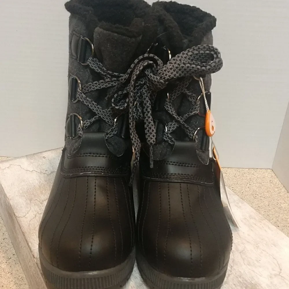 👍 Sporto Black Duck Boots Size 7.  A11